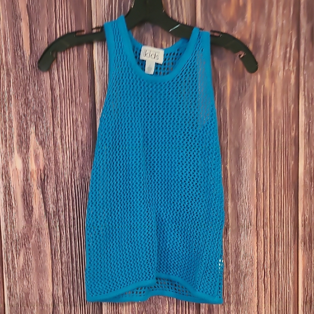 Autumn Cashmere Teal Mesh Top